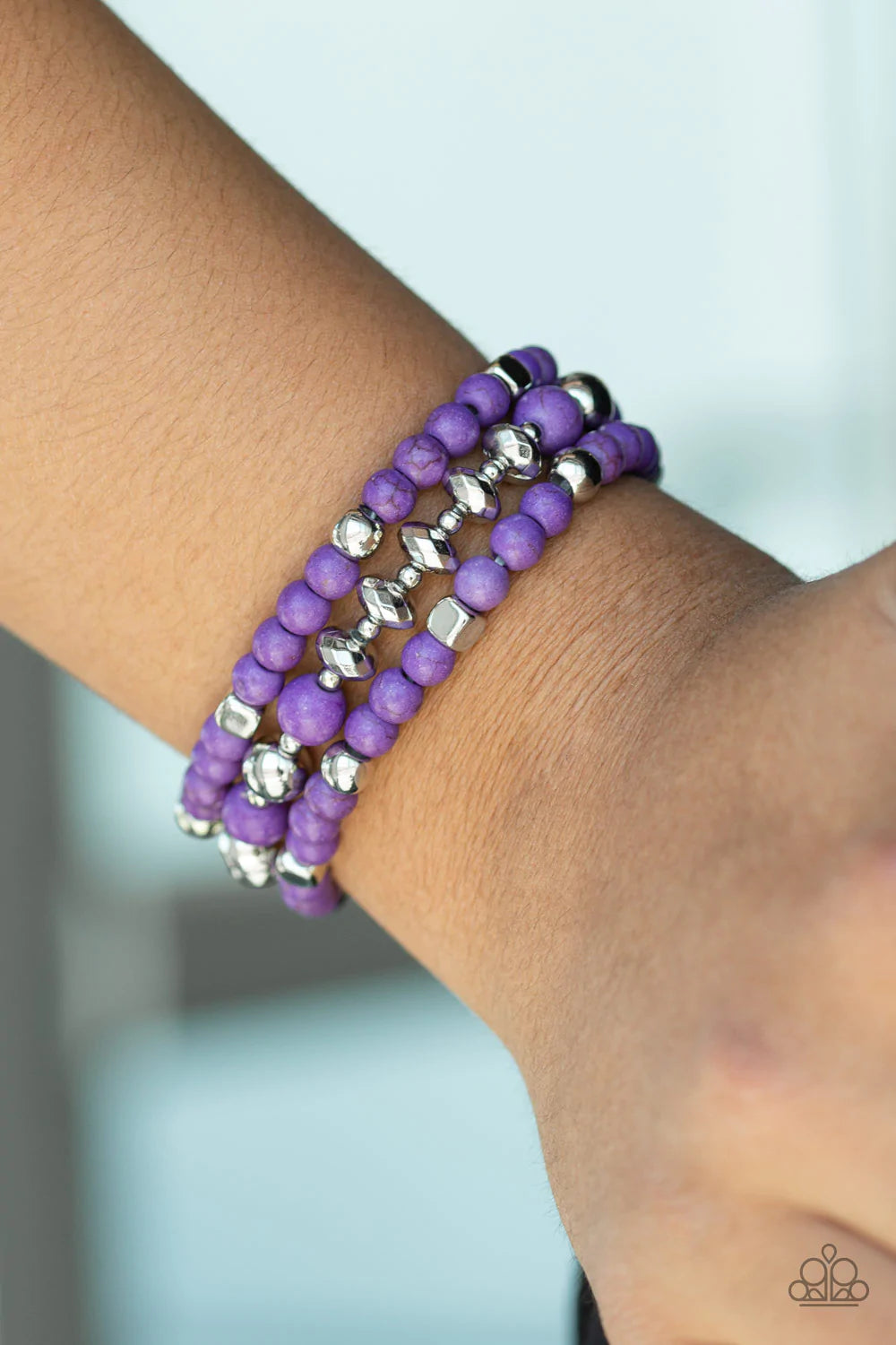 Paparazzi ♥ Mountain Artist - Purple - Cracked Stone ♥ Bracelet
