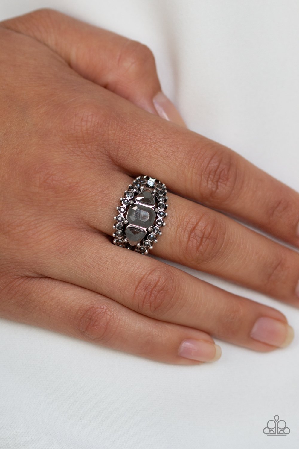 Packin Heat Paparazzi Ring - Silver -  Hematite