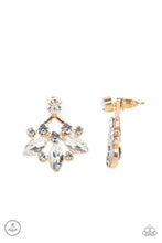 Load image into Gallery viewer, Crystal Constellations Paparazzi Jacket Earring - Gold
