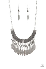 Load image into Gallery viewer, Paparazzi ♥ Fierce in Feathers - Silver ♥ Necklace
