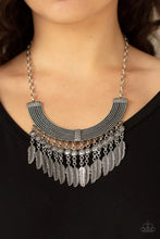 Load image into Gallery viewer, Paparazzi ♥ Fierce in Feathers - Silver ♥ Necklace
