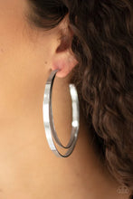 Load image into Gallery viewer, Paparazzi ♥ Moon Child Metro - Silver ♥ Hoop Earrings
