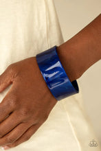 Load image into Gallery viewer, Paparazzi ♥ Glaze Over - Blue ♥ Cuff Bracelet
