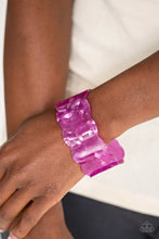Load image into Gallery viewer, Paparazzi ♥ Retro Ruffle - Purple ♥ Acrylic Cuff Bracelet
