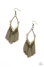 Load image into Gallery viewer, Paparazzi ♥ Unchained Fashion - Brass ♥ Earrings
