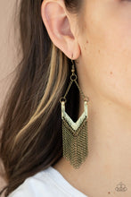 Load image into Gallery viewer, Paparazzi ♥ Unchained Fashion - Brass ♥ Earrings
