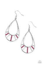 Load image into Gallery viewer, Paparazzi ♥ Line Crossing Sparkle - Pink ♥ Earrings
