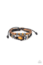 Load image into Gallery viewer, Wander More Paparazzi Urban Pull Cord Bracelet - Orange
