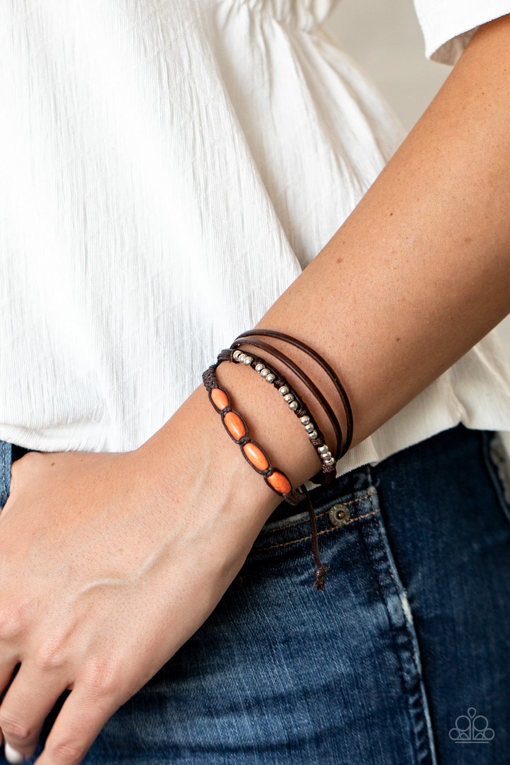 MY BEACH HOUSE IS YOUR BEACH HOUSE Paparazzi Urban Bracelet  - ORANGE
