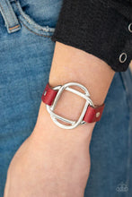Load image into Gallery viewer, Paparazzi ♥ Nautically Knotted - Red ♥ Leather Bracelet
