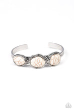 Load image into Gallery viewer, Stone Shop Paparazzi Cuff Bracelet - White Cracked Stone
