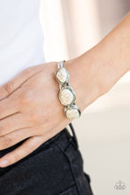 Load image into Gallery viewer, Stone Shop Paparazzi Cuff Bracelet - White Cracked Stone
