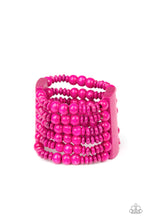 Load image into Gallery viewer, Dont Stop BELIZE-ing Paparazzi Wood Bracelet - Pink
