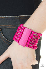 Load image into Gallery viewer, Dont Stop BELIZE-ing Paparazzi Wood Bracelet - Pink
