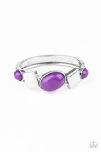Load image into Gallery viewer, Abstract Appeal Paparazzi Hinged Bracelet  - Purple
