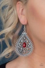 Load image into Gallery viewer, Paparazzi ♥ Eden Glow - Red ♥ Moonstone Earrings
