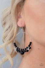 Load image into Gallery viewer, Effortless Effervescence Paparazzi Earring - Black
