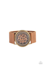 Load image into Gallery viewer, Hold On To Your Buckle Paparazzi Leather Bracelet  - Copper
