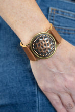 Load image into Gallery viewer, Hold On To Your Buckle Paparazzi Leather Bracelet  - Copper

