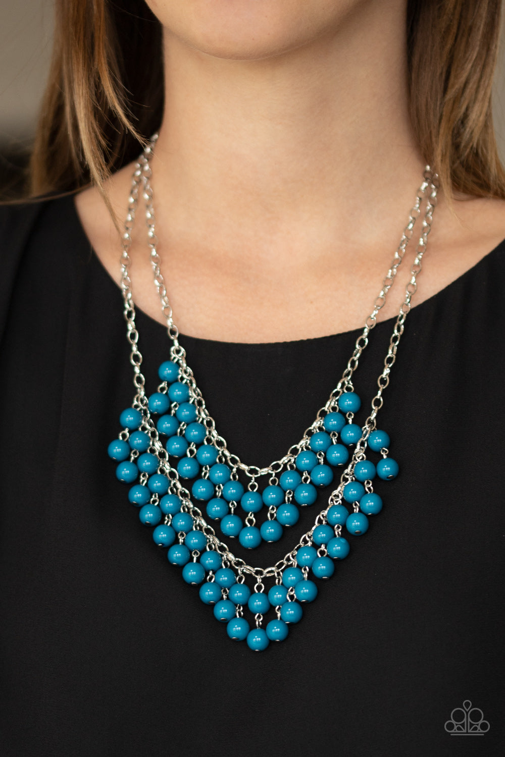 Bubbly Boardwalk Paparazzi Necklace - Blue