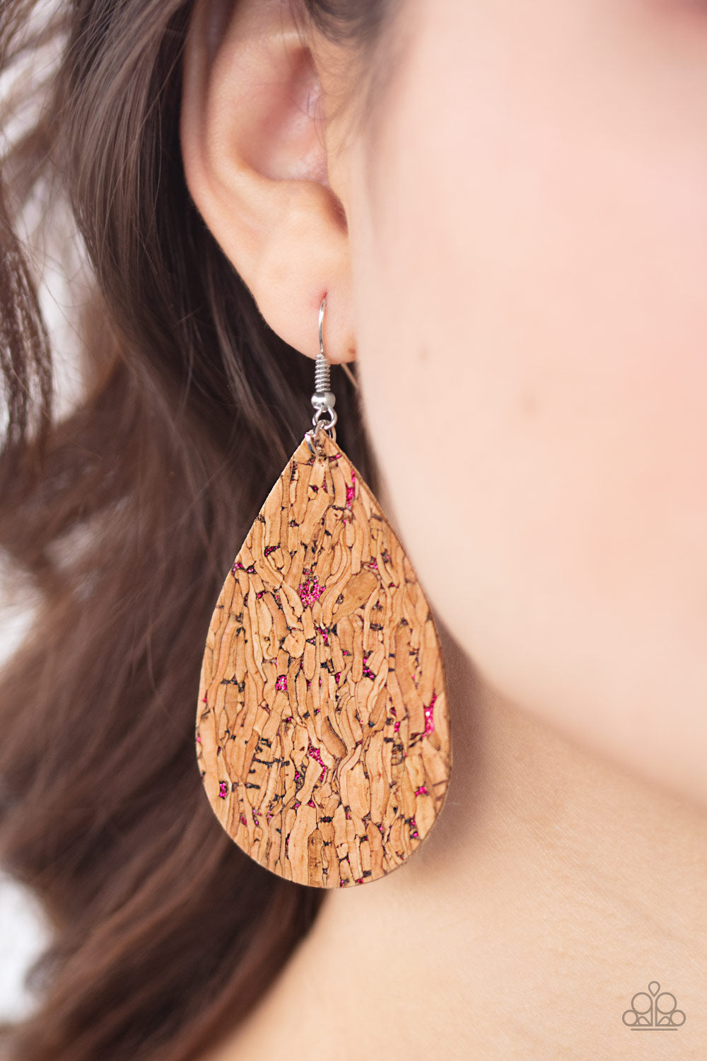 CORK It Over Paparazzi Earring - Pink