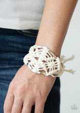 Load image into Gallery viewer, Paparazzi ♥ Macrame Mode - White ♥ Cuff Bracelet - Life Of the Party
