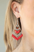Load image into Gallery viewer, Paparazzi ♥ Trending Transcendence - Red ♥ Earrings
