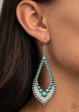 Load image into Gallery viewer, Paparazzi ♥ Essential Minerals - Blue - Turquoise  Cracked Stone ♥ Earrings
