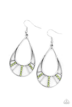 Load image into Gallery viewer, Paparazzi ♥ Line Crossing Sparkle - Green ♥ Earrings
