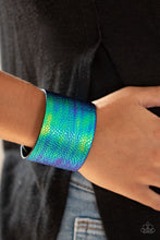 Load image into Gallery viewer, Cosmo Cruise Paparazzi Leather Bracelet - Blue - Iridescent
