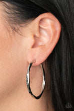 Load image into Gallery viewer, Paparazzi ♥ Asymmetrical Attitude - Silver ♥ Hoop Earrings

