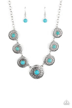 Load image into Gallery viewer, Sahara Solar Power Paparazzi Necklace - Turquoise Blue
