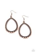 Load image into Gallery viewer, Paparazzi ♥ Terra Topography - Copper ♥ Earrings
