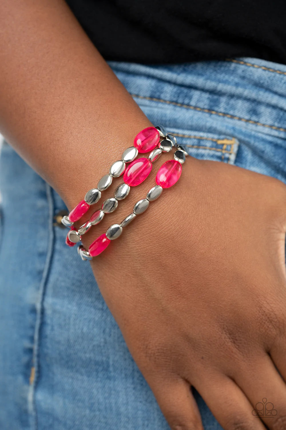 Paparazzi ♥ Sorry to Burst Your BAUBLE - Pink ♥ Bracelet