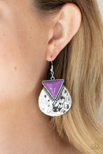 Load image into Gallery viewer, Road Trip Treasure Paparazzi Earring - Purple
