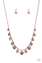 Load image into Gallery viewer, Lovely Lockets -Paparazzi Heart Necklace - Copper
