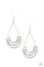 Load image into Gallery viewer, Paparazzi ♥ Off The Blocks Shimmer - Silver ♥ Earrings
