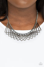 Load image into Gallery viewer, Metro Mirage Paparazzi Necklace - Black - Gunmetal
