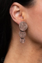 Load image into Gallery viewer, Ancient Antiquity Paparazzi Earring - Copper Clip-On
