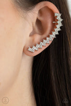 Load image into Gallery viewer, Let There Be LIGHTNING Paparazzi Earring - White - Ear Crawler
