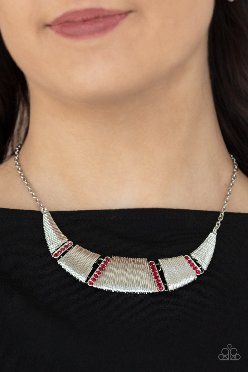 Going Through Phases Paparazzi Necklace - Red