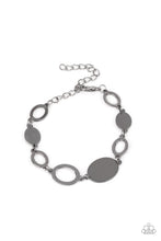Load image into Gallery viewer, OVAL and Out Paparazzi Bracelet - Black - Gunmetal
