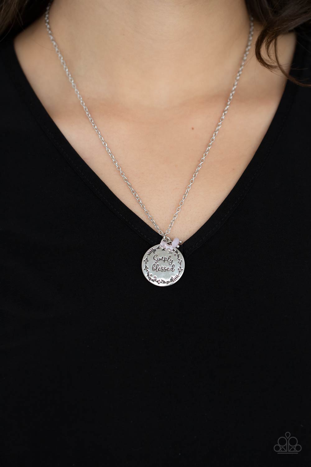 Simple Blessings Paparazzi Inspirational Necklace - Pink