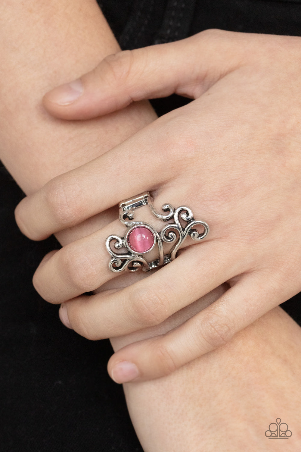 Glimmering Grapevines Paparazzi Ring - Pink - Moonstone