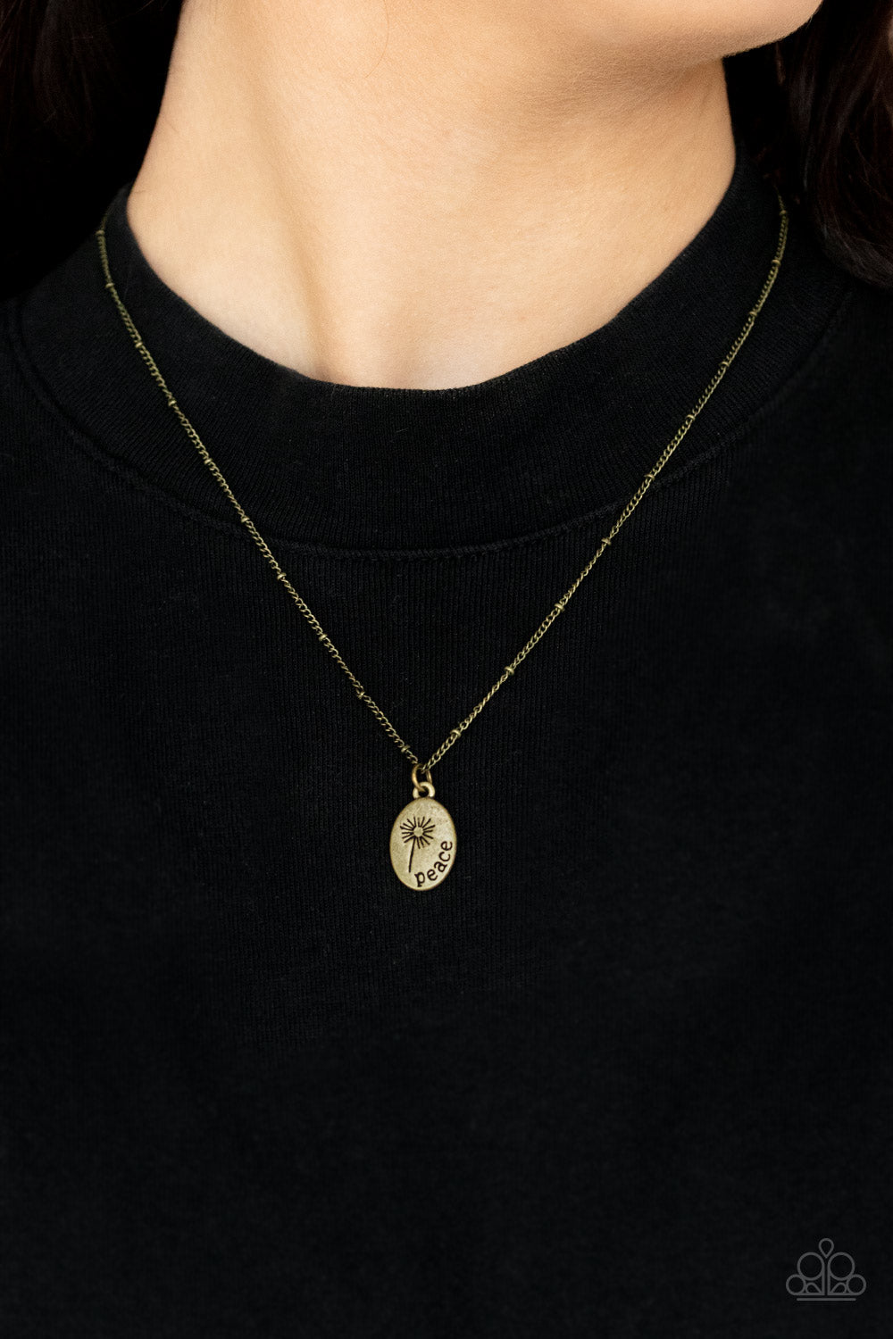 Be The Peace You Seek Paparazzi Inspirational Necklace - Brass