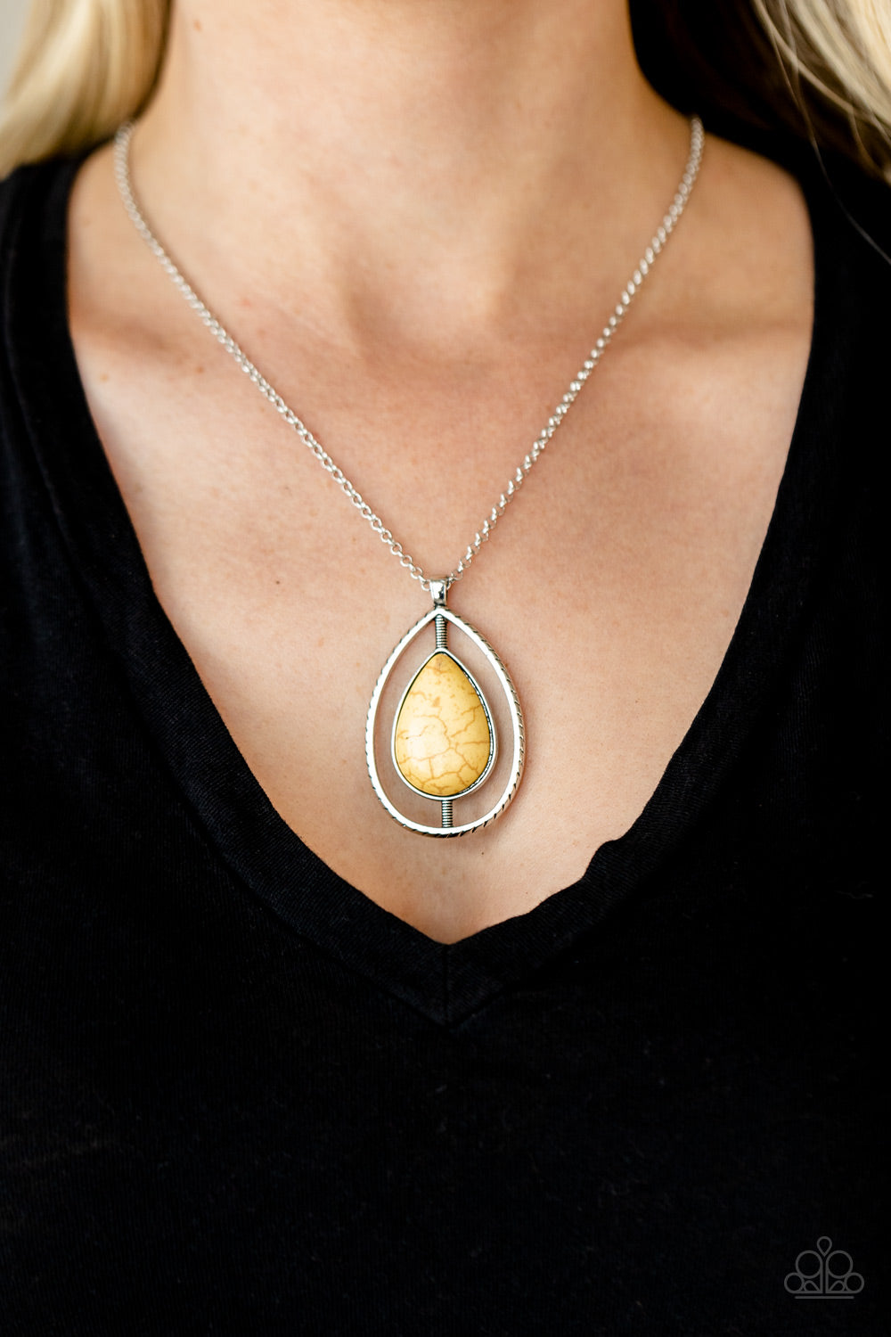 Here Today, PATAGONIA Tomorrow Paparazzi Necklace - Yellow