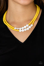 Load image into Gallery viewer, Extended STAYCATION Paparazzi Necklace - Yellow
