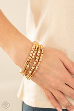 Load image into Gallery viewer, Metro Materials Paparazzi Bracelet - Gold - April 2021 Fashion Fix
