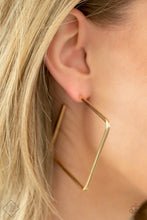 Load image into Gallery viewer, Material Girl Magic Paparazzi Hoop Earring - Gold - April 2021 Fashion Fix
