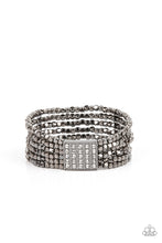 Load image into Gallery viewer, Star-Studded Showcase Paparazzi Bracelet - Black - Gunmetal
